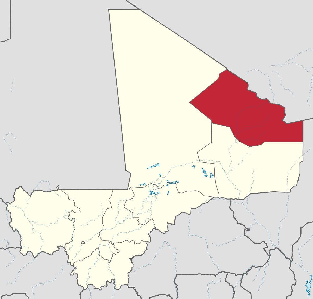 Карта на kidal Мали