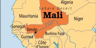 Карта на bamako Мали