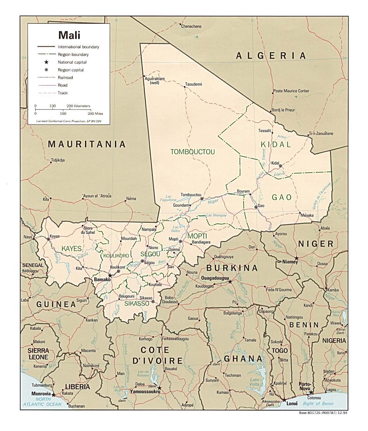 Карта на Мали земја
